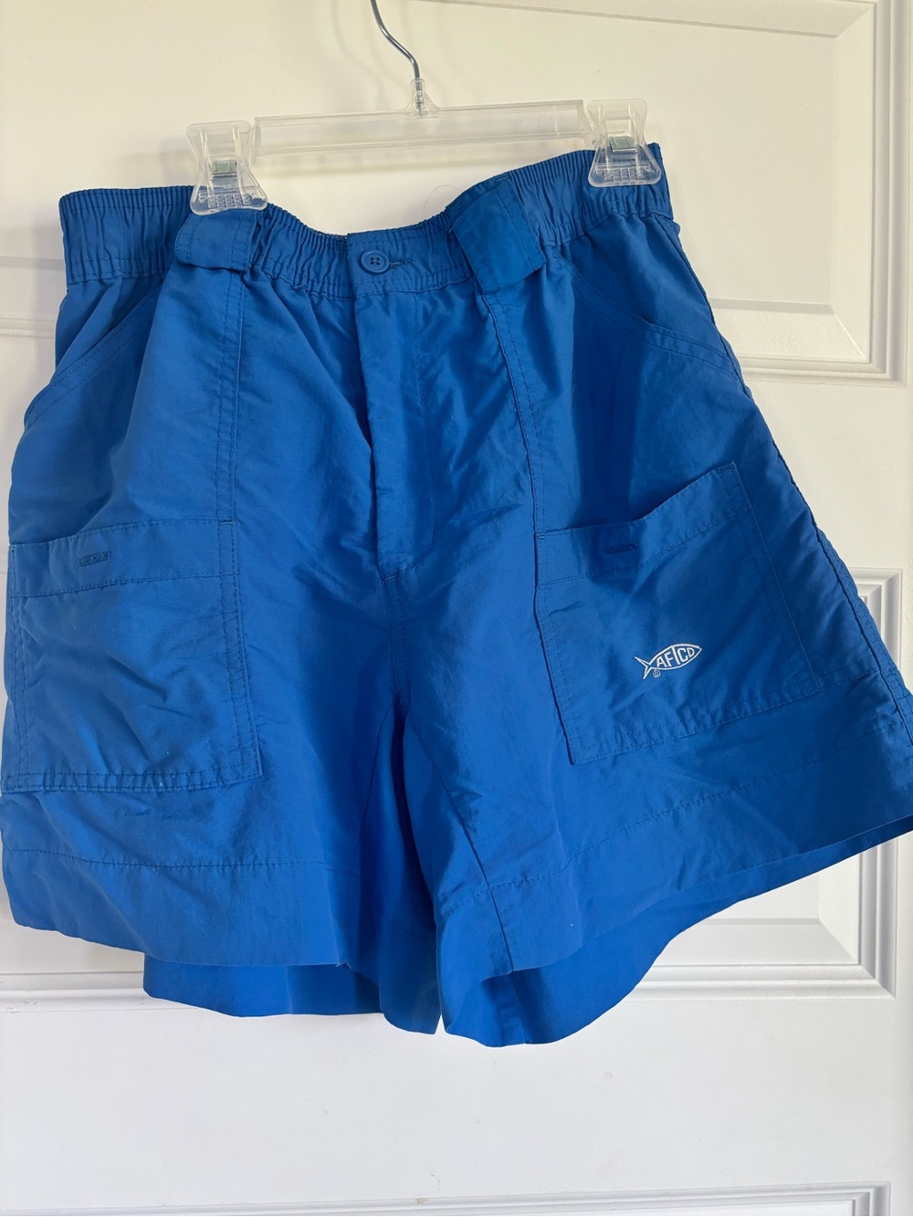 AFTCO Blue Elastic Waist Fishing Shorts